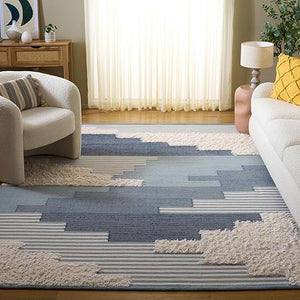 Hand-Knotted Wool Area Rug 8x10 – Tribal Southwestern Design