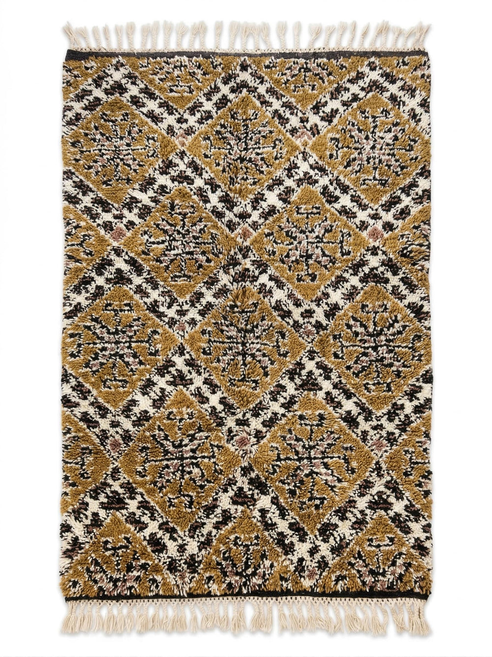 Handmade Moroccan Berber Wool Shag Rug 3' x 5'