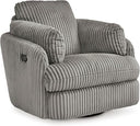 Swivel Glider Rocker Recliner with Bolster Pillows and Hidden Storage