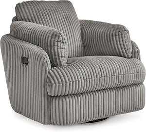 Swivel Glider Rocker Recliner with Bolster Pillows and Hidden Storage