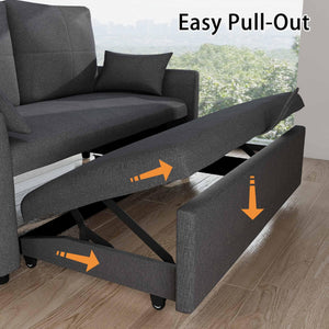 L-Shaped Sleeper Sofa Bed with Storage