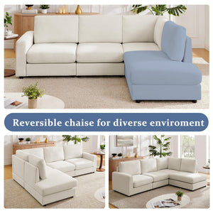 L-Shaped Sectional Sofa with Reversible Chaise