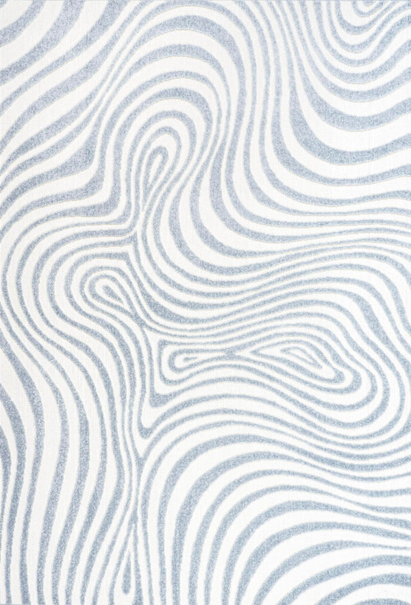 High-Low Abstract Striped Indoor Outdoor Area Rug 7'9" x 10'
