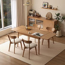 Extendable Solid Oak Dining Table – 49" to 77", Seats 6–10
