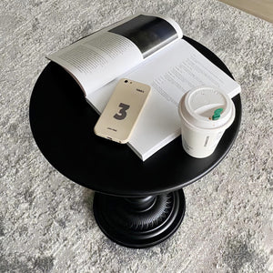 Round Metal Side Table – Small Accent End Table