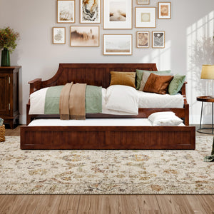 Twin Wood Daybed with Trundle