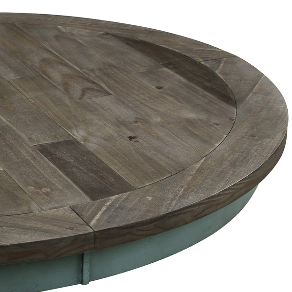 5-Piece Round Dining Table Set with Cross Back Chairs