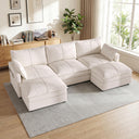 L-Shaped Modular Sectional Sofa with Reversible Chaise