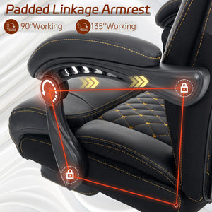 Big and Tall Reclining Office Chair 600 lbs – High Back Ergonomic with Lumbar Support & Footrest