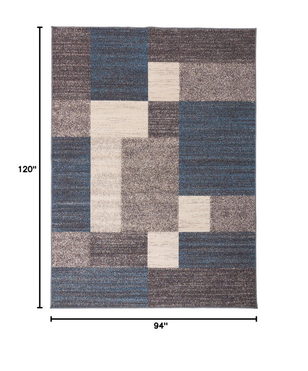 Contemporary Geometric Area Rug – Non-Slip, Non-Shedding | 7'10" x 10'