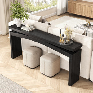 63-Inch Wooden Console Table for Entryway & Living Room
