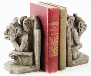 Concrete Gargoyle Bookends