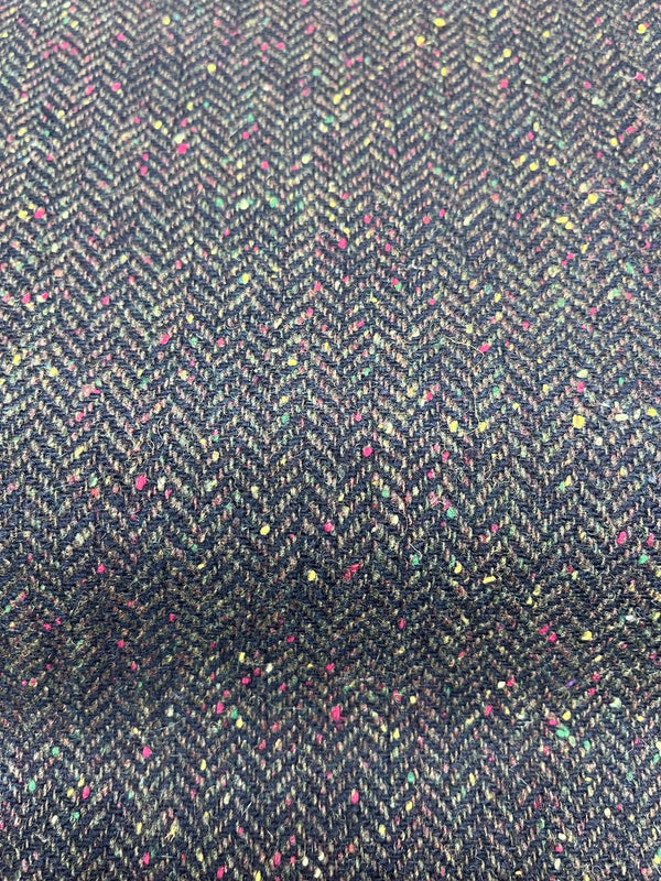 100% Wool Herringbone Tweed Fabric by the Yard