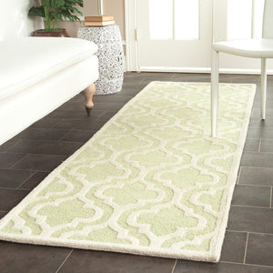 10x14 Handmade Wool Area Rug – Moroccan Style, Light Blue & Ivory