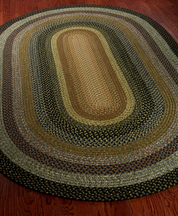 Oval Braided Area Rug 4' x 6' - Indoor Outdoor Washable