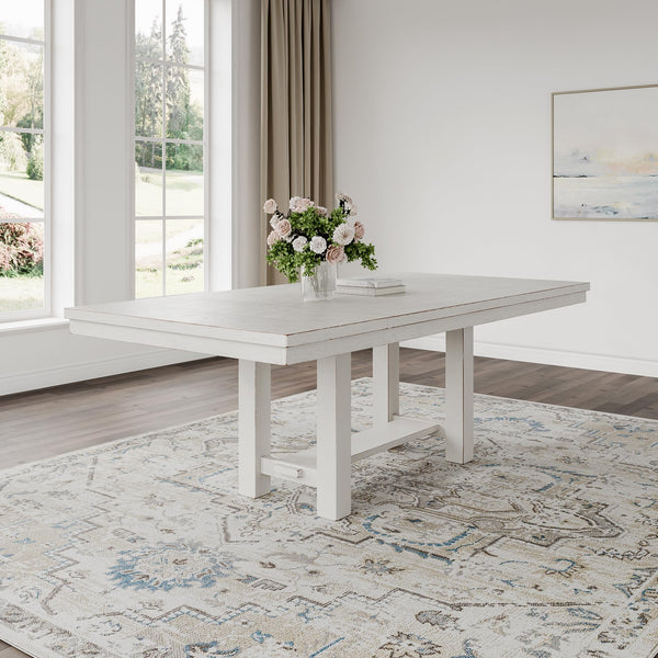 Extendable Farmhouse Dining Table with Removable Leaves – Seats 8