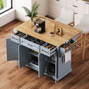 Kitchen Island with Storage & Drop Leaf