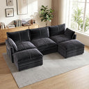 L-Shaped Sectional Sofa with Reversible Chaise & Deep Seat
