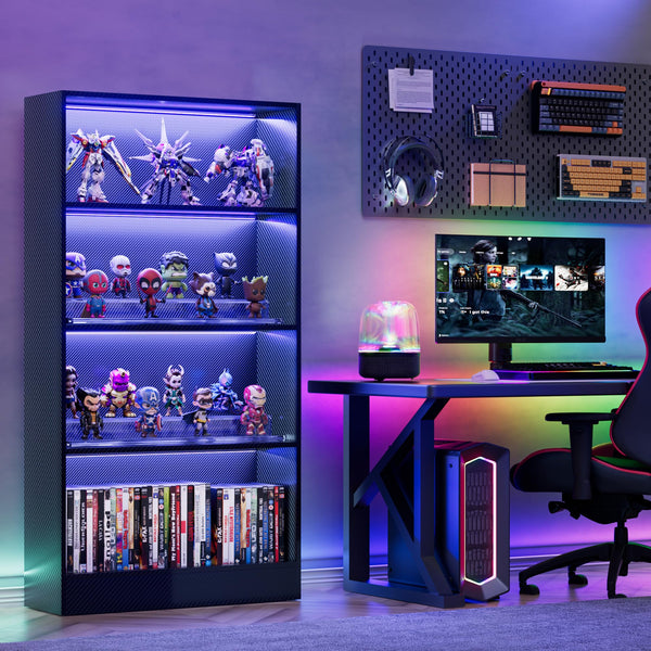 LED Bookshelf with RGB Lighting