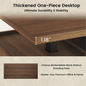 Electric Standing Desk with Drawers & Storage – 70.8" Adjustable Wood Executive Desk