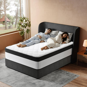 Queen Hybrid Mattress 12 Inch – Memory Foam & Innerspring with Cooling Gel