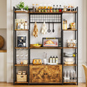Baker's Rack with Power Outlet & Coffee Bar Cabinet