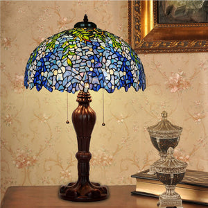 Tiffany Style Purple Wisteria Table Lamp
