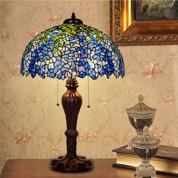 Tiffany Style Purple Wisteria Table Lamp