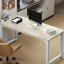63-Inch Large Office Computer Desk with Steel Frame