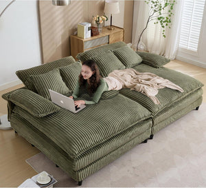 Oversized Indoor Chaise Lounge Chair with Adjustable Backrest