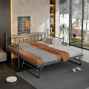 Twin Metal Daybed with Pop-Up Trundle