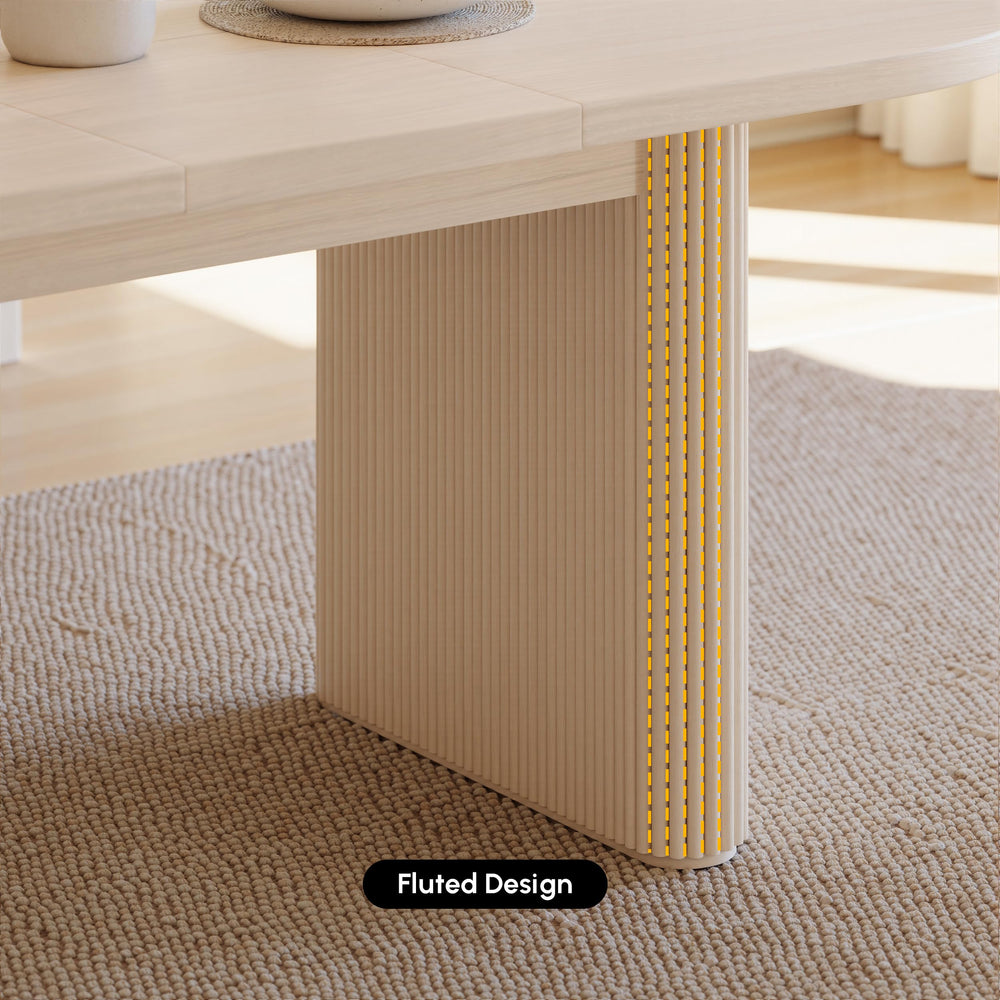 Oval Extendable Solid Wood Dining Table