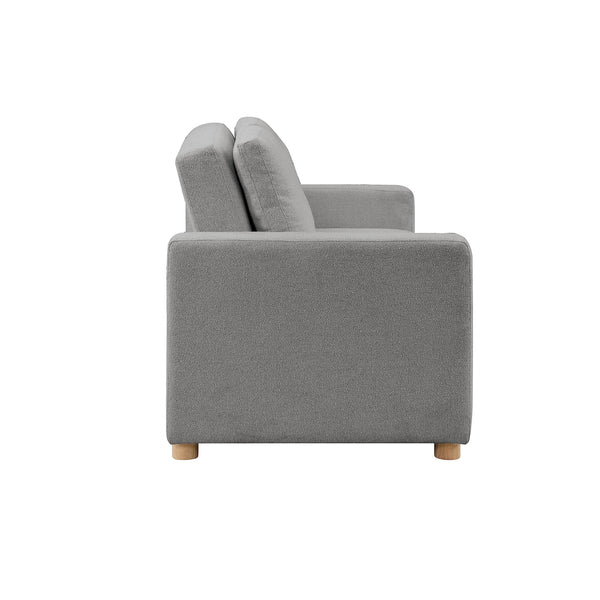 Convertible Sleeper Loveseat – Boucle Fabric, Pocket Coil Support