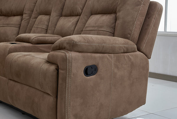 Large Microfiber Reclining Sectional Sofa