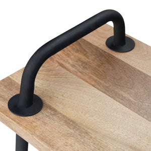 Mango Wood Industrial Entryway Bench