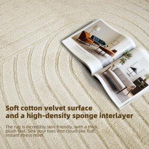 Soft High-Low Pile Area Rug – Washable, Non-Slip Indoor Rug for Living Room, Bedroom & Kids Room