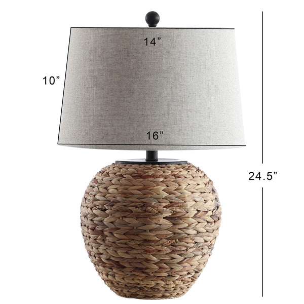 Water Hyacinth Farmhouse Basket Table Lamp