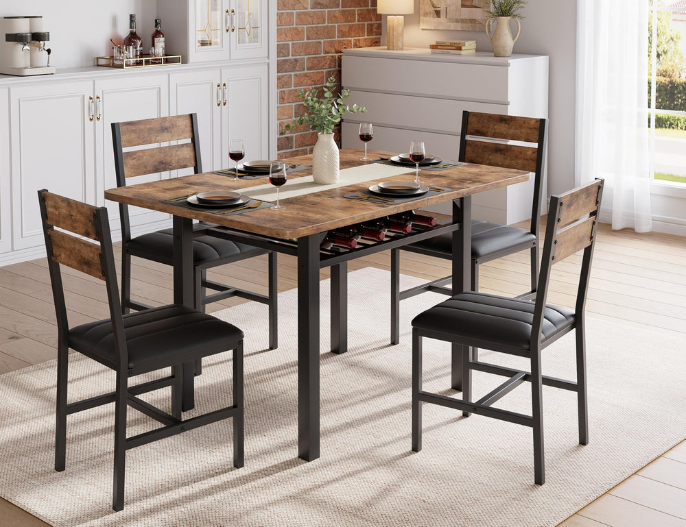 Extendable Dining Table Set for 4