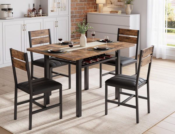 Extendable Dining Table Set for 4