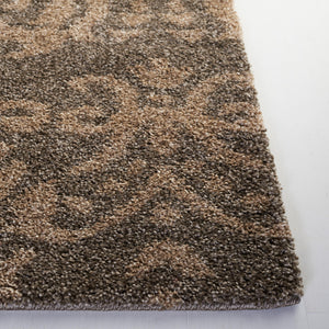 5'3" x 7'6" Shag Area Rug – Damask Design, Non-Shedding, 1.2-Inch Thick