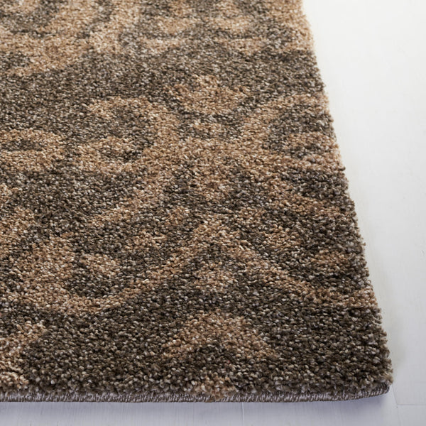 5'3" x 7'6" Shag Area Rug – Damask Design, Non-Shedding, 1.2-Inch Thick