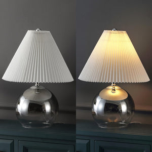 Mid-Century Globe Table Lamp – Smoke Gradient & Chrome