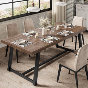 Industrial Dining Table 70.8" – Seats 6-8