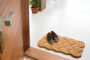 Coir Rope Woven Doormat 18" x 30" – Natural Fiber Nautical Entryway Mat