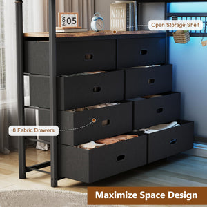 Twin Loft Bed with Desk & Storage Drawers