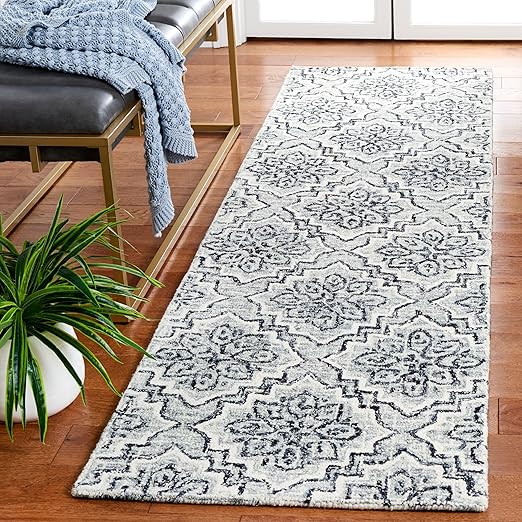 Abstract Hand-Tufted Wool Area Rug – Contemporary Design