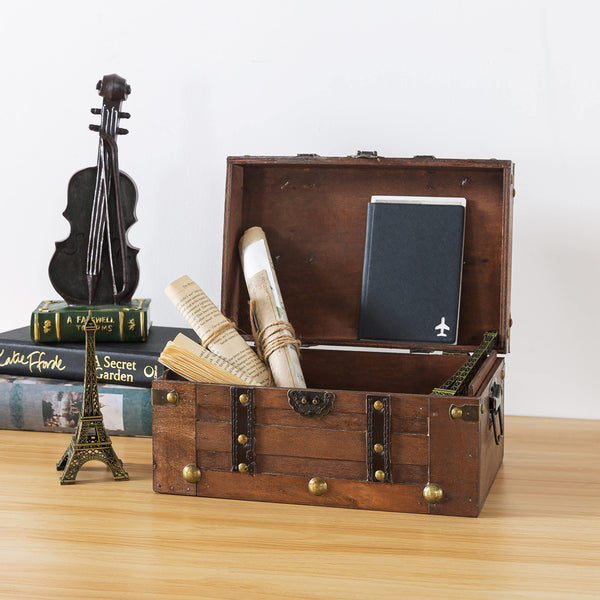 Small Decorative Wooden Trunk Chest