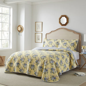 King Quilt Set with Shams – Reversible 100% Cotton Bedding