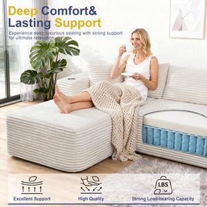 103" Modular Sectional Sofa with Chaise & Cup Holders
