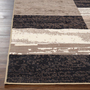 Geometric Patchwork Indoor Area Rug 12x15 Chocolate